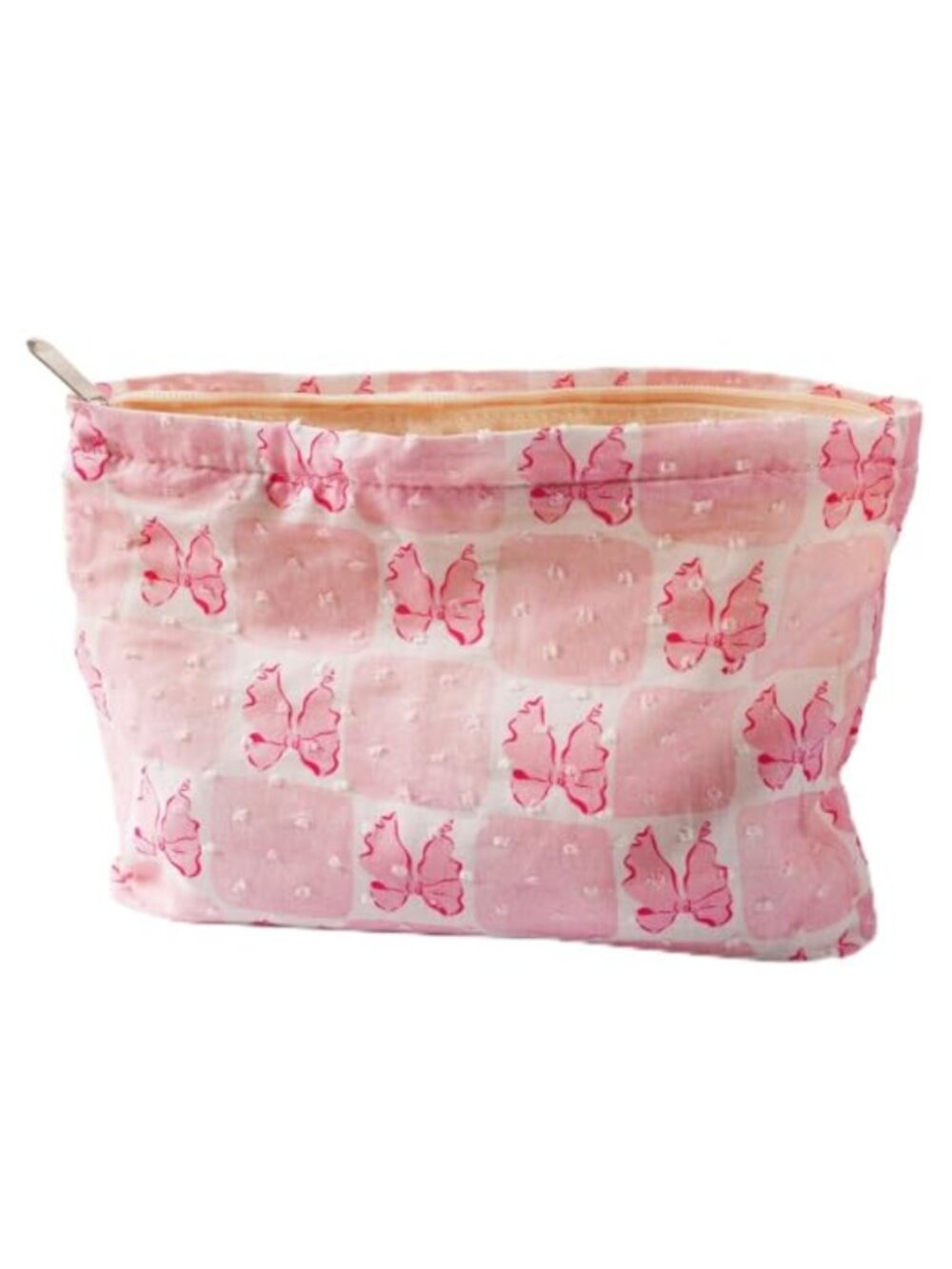 Large Bow Cosmetic Bag Canvas Travel Toiletry Organizer